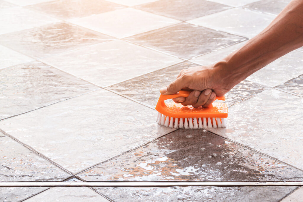 Commercial Tile Floor Grout Lines, Best Way To Clean Tile After Construction Site